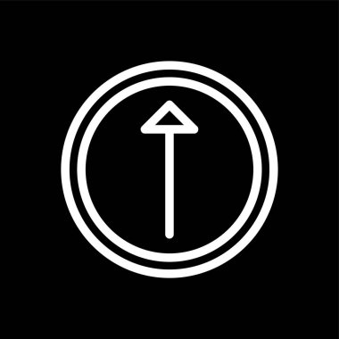 Yukarı simge, vektör illüstrasyonu basit tasarım