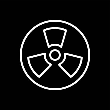 Radyasyon simgesi, vektör illüstrasyonu basit tasarım