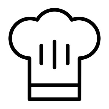 Şef şapka simgesi, vektör illüstrasyonu basit tasarım
