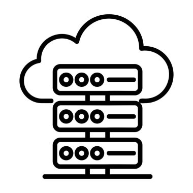 sunucu simgesi, vektör illüstrasyonu basit tasarım
