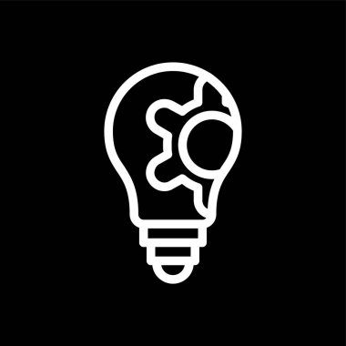 fikir simgesi, vektör illüstrasyonu basit tasarım