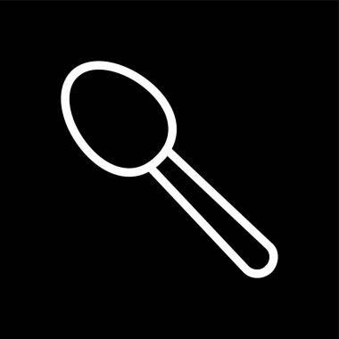 kaşık simgesi, vektör illüstrasyonu basit tasarım