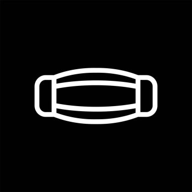 yüz maskesi simgesi, vektör illüstrasyonu basit tasarım