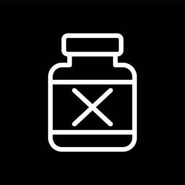 Zehir simgesi, vektör illüstrasyonu basit tasarım