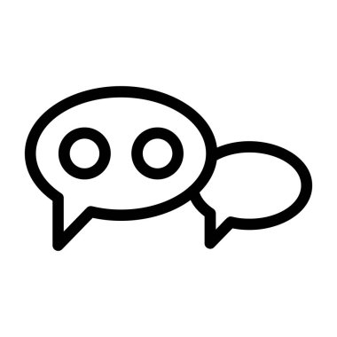 Sohbet simgesi, vektör illüstrasyonu basit tasarım