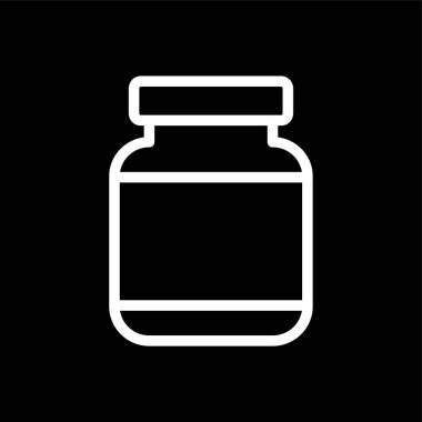 Kavanoz simgesi, vektör illüstrasyonu basit tasarım