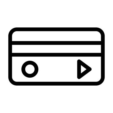 Kredi kartı simgesi, vektör illüstrasyonu basit tasarım