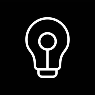 Ampul simgesi, vektör illüstrasyonu basit tasarım