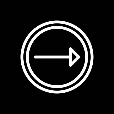 Sağ simge, vektör illüstrasyonu basit tasarım