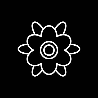 Çilek Çiçekleri simgesi, vektör illüstrasyonu basit tasarım