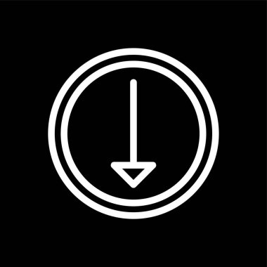 Aşağıdaki simge, vektör illüstrasyonu basit tasarım