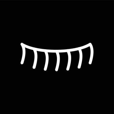 Kirpik simgesi, vektör illüstrasyonu basit tasarım