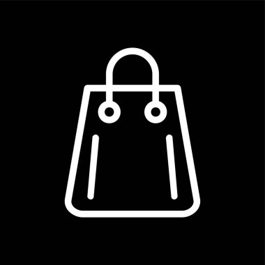 Alışveriş simgesi, vektör illüstrasyonu basit tasarım