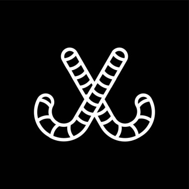 Noel Şekeri simgesi, vektör illüstrasyonu basit tasarım