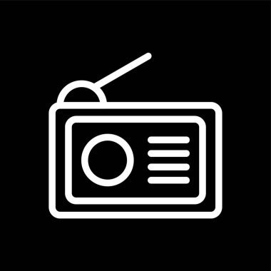 radyo simgesi, vektör illüstrasyonu basit tasarım