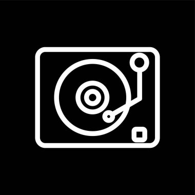 Lp Oyuncu simgesi, vektör illüstrasyonu basit tasarım