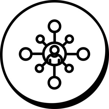 Ağ Simgesi, vektör illüstrasyonu basit tasarım