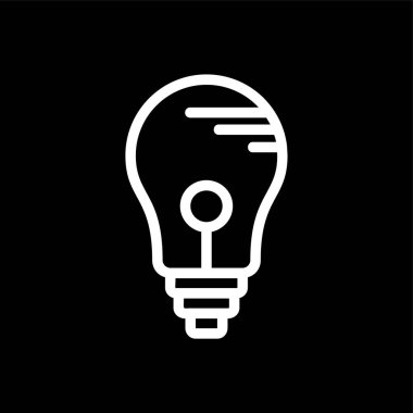 ampul simgesi, vektör illüstrasyonu basit tasarım