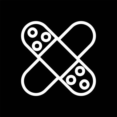 plasster simgesi, vektör illüstrasyonu basit tasarım