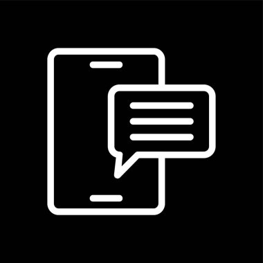 Çevrimiçi Sohbet simgesi, vektör illüstrasyonu basit tasarım