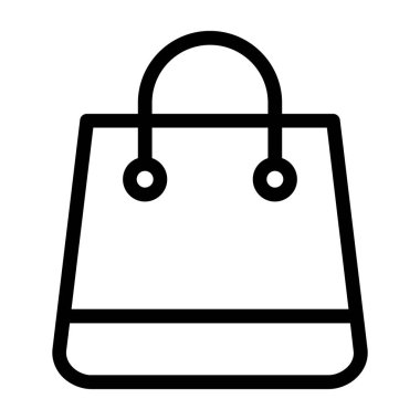 Alışveriş poşeti simgesi, vektör illüstrasyonu basit tasarım
