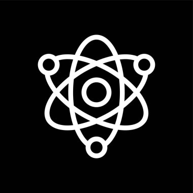 atom simgesi, vektör illüstrasyonu basit tasarım