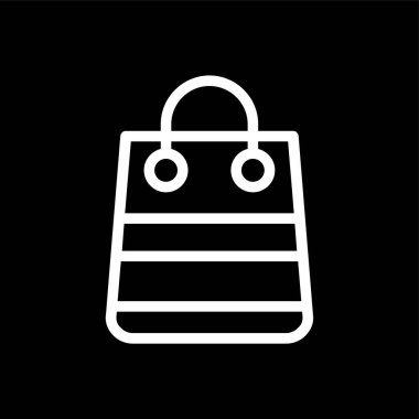Alışveriş poşeti simgesi, vektör illüstrasyonu basit tasarım