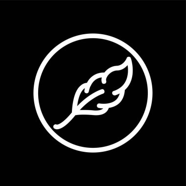 Tüy simgesi, vektör illüstrasyonu basit tasarım