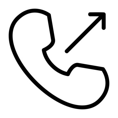 telefon arama simgesi, vektör illüstrasyonu basit tasarım