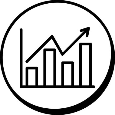Çubuk Grafik simgesi, vektör illüstrasyonu basit tasarım