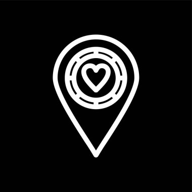 Kumarhane Konumu simgesi, vektör illüstrasyonu basit tasarım