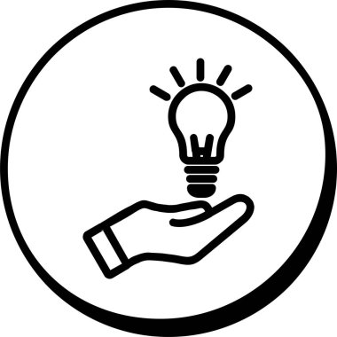 fikir simgesi, vektör illüstrasyonu basit tasarım