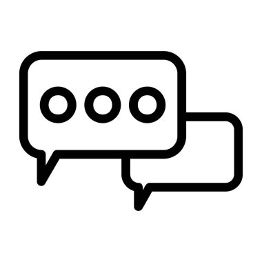 Sohbet simgesi, vektör illüstrasyonu basit tasarım