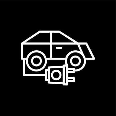 Electric Car icon, vector illustration simple design