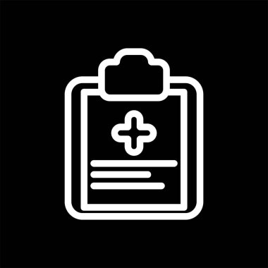 Tıbbi Rapor simgesi, vektör illüstrasyonu basit tasarım