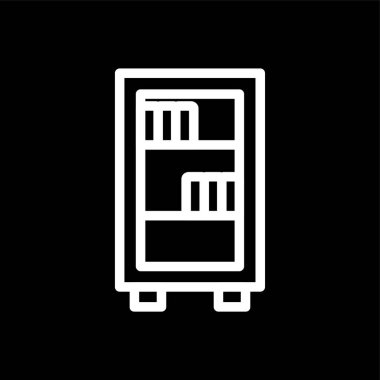 kitaplık simgesi, vektör illüstrasyonu basit tasarım