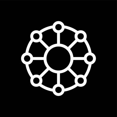 Molekül simgesi, vektör illüstrasyonu basit tasarım