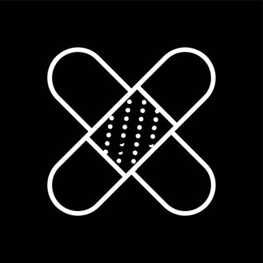 bandaj simgesi, vektör çizimi basit tasarım