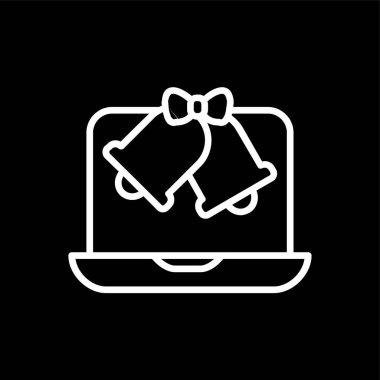 Noel Çanları simgesi, vektör illüstrasyonu basit tasarım