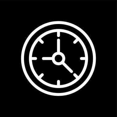 Saat simgesi, vektör illüstrasyonu basit tasarım