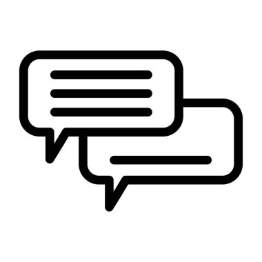 Sohbet simgesi, vektör illüstrasyonu basit tasarım