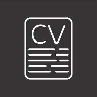 cv simgesi, vektör illüstrasyonu basit tasarım