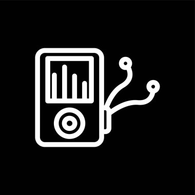 Elektronik Müzik simgesi, vektör illüstrasyonu basit tasarım