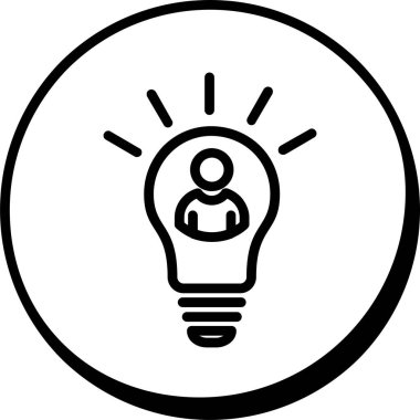 fikir simgesi, vektör illüstrasyonu basit tasarım