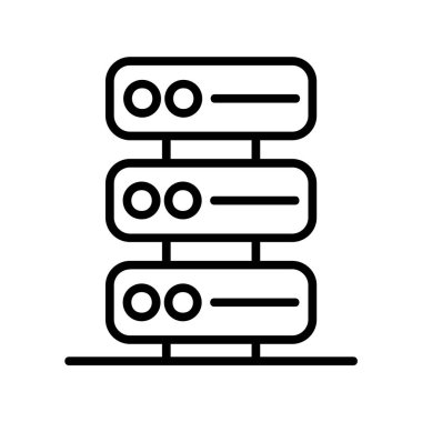 sunucu simgesi, vektör illüstrasyonu basit tasarım