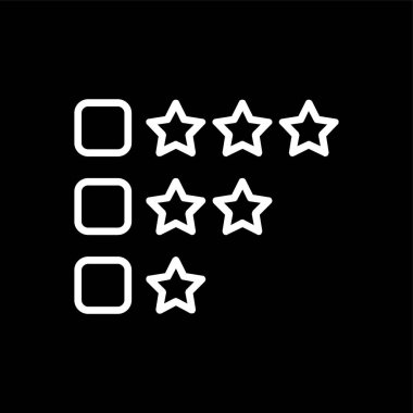 derecelendirme simgesi, vektör illüstrasyonu basit tasarım