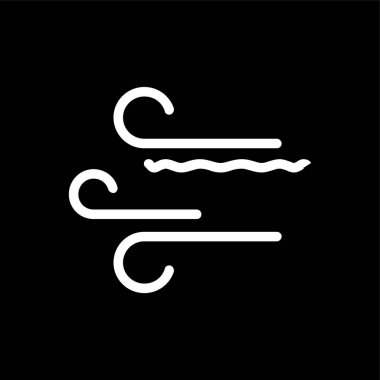 Rüzgar simgesi, vektör illüstrasyonu basit tasarım