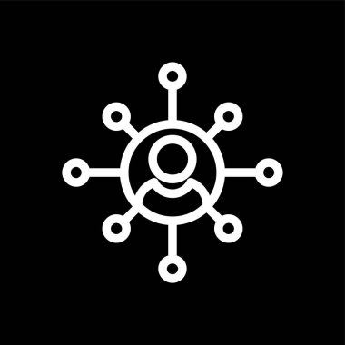 Bağlı Pazarlama simgesi, vektör illüstrasyonu basit tasarım