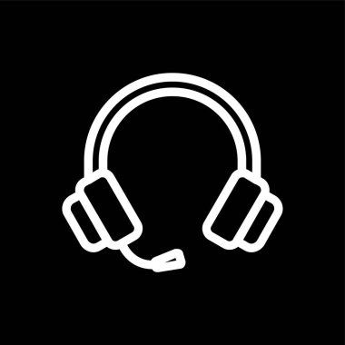 kulaklık simgesi, vektör illüstrasyonu basit tasarım