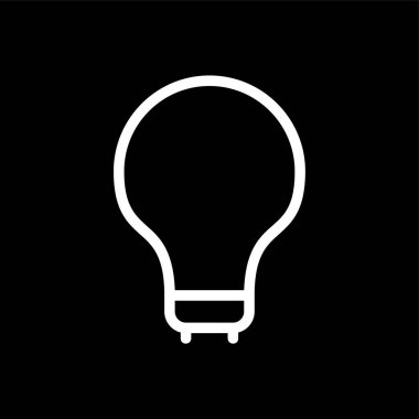ampul simgesi, vektör illüstrasyonu basit tasarım